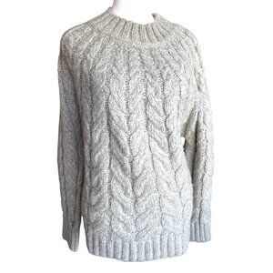 Hatley Dylan Sweater Chunky Cable Knit Moss Green NWOT Classic‎ Design Preppy
